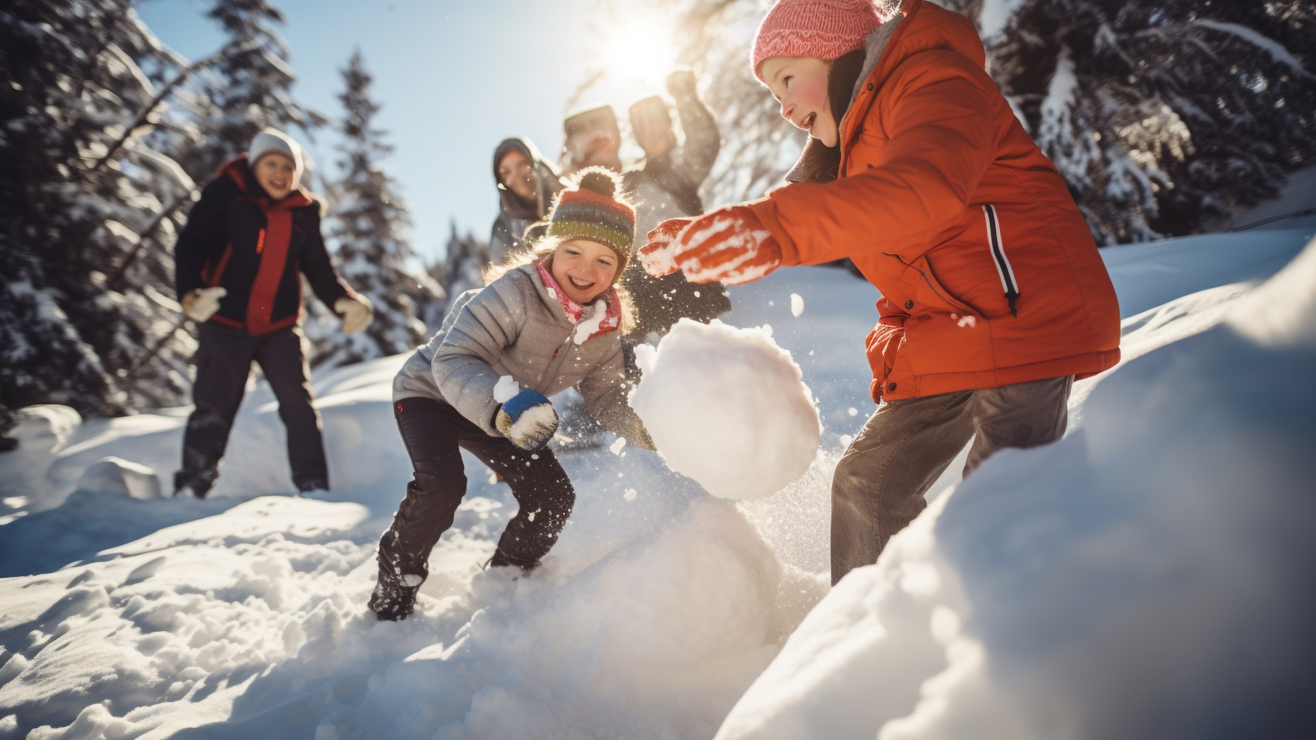 Familienspaß Schnee